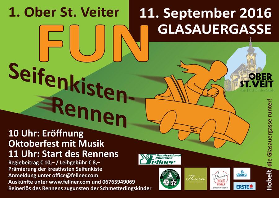 1. Ober St. Veiter FUN-Seifenkistenrennen am 11.September 2016 - Start: 11 Uhr